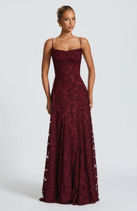 Lace Backless Maxi Dress