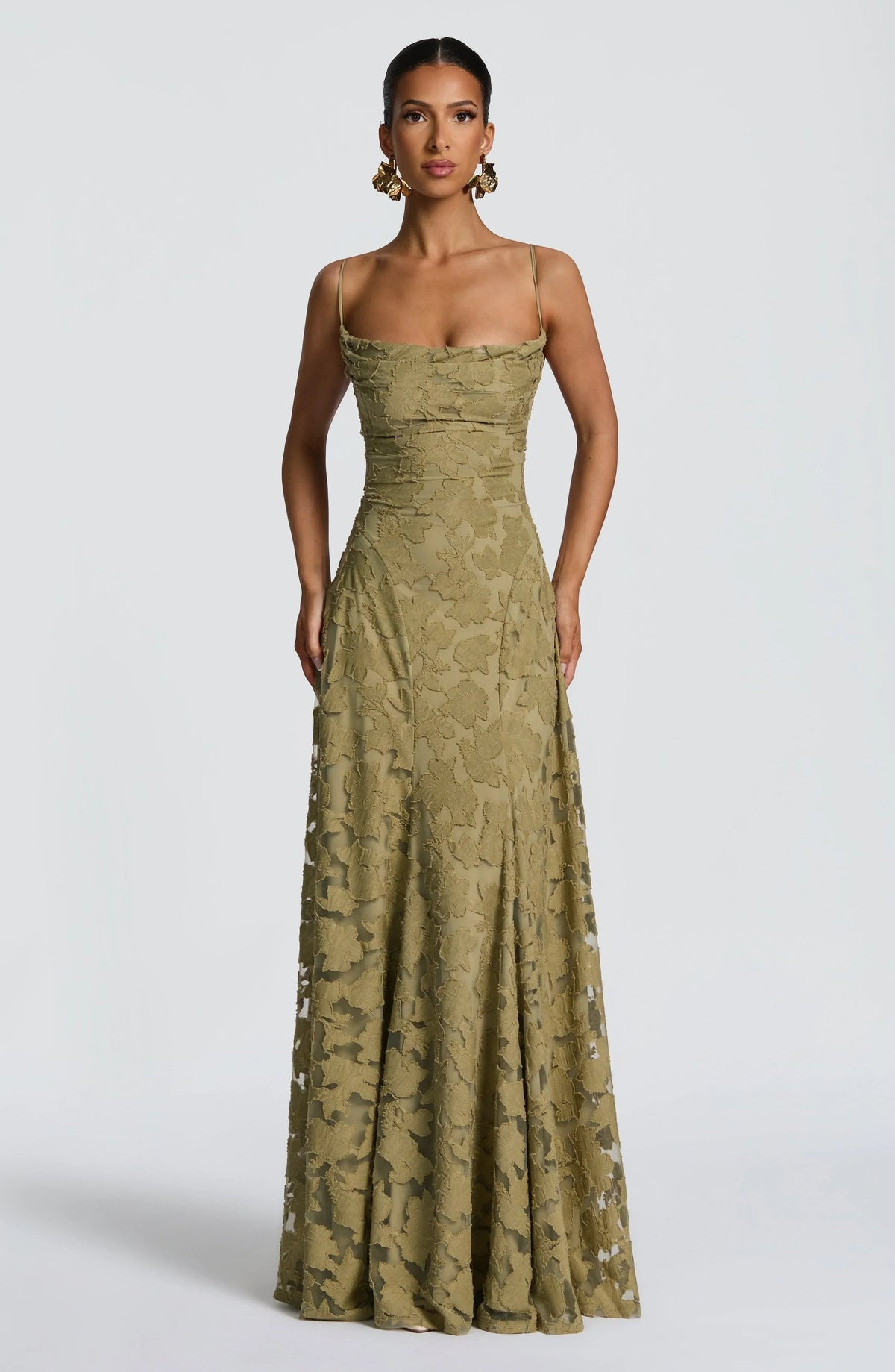 Lace Backless Maxi Dress