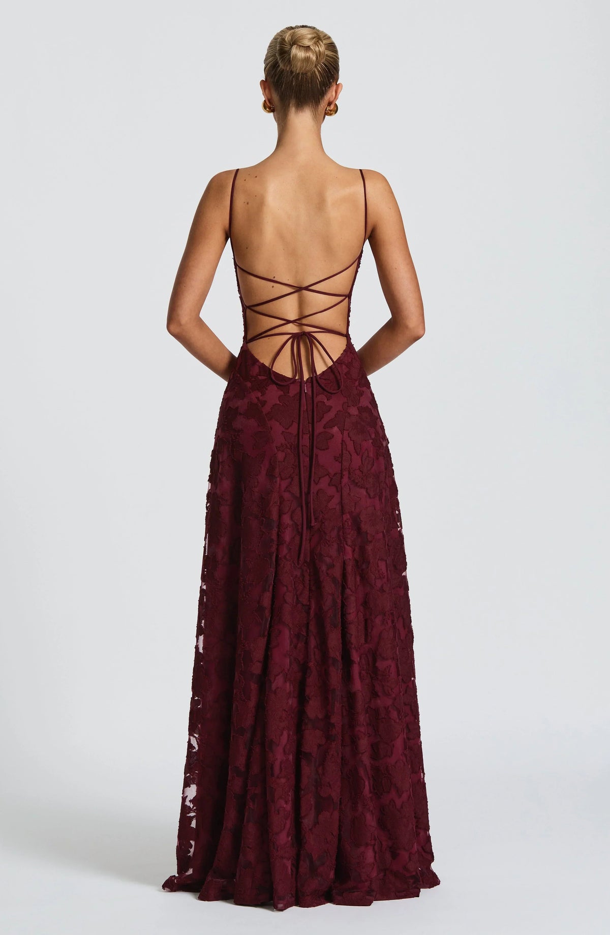 Lace Backless Maxi Dress