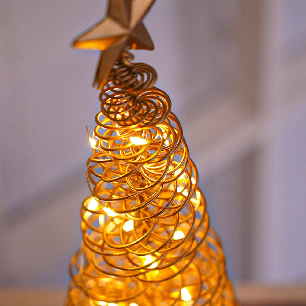 LED Christmas Tree with Spiral Design and Star Accent