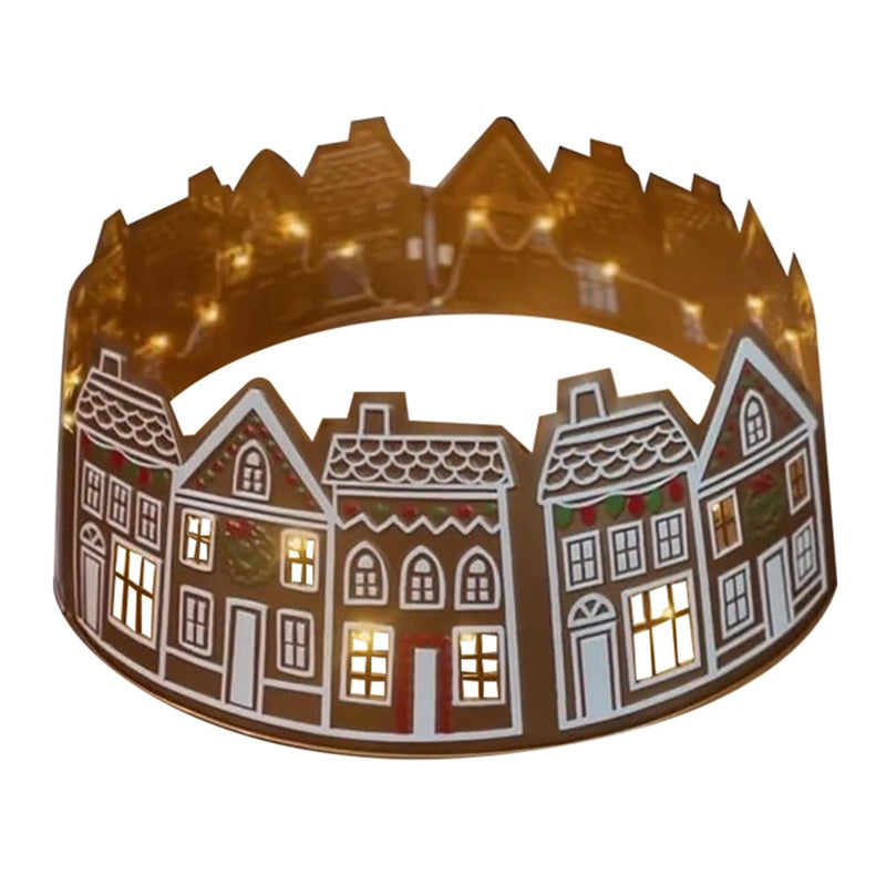 LED Gingerbread House Christmas Tree Collar