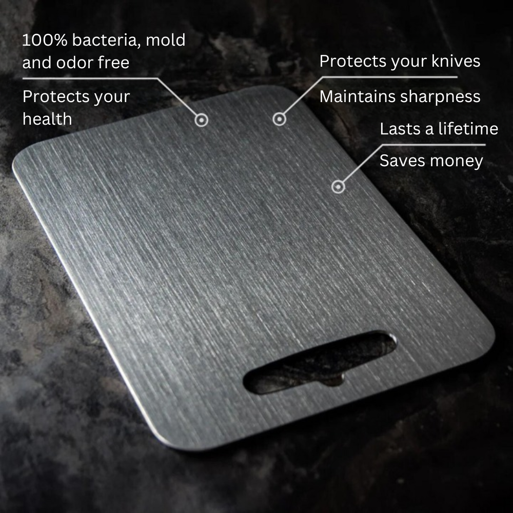 Medical-Grade Titanium Cutting Board - Safe Non-Porous Surface