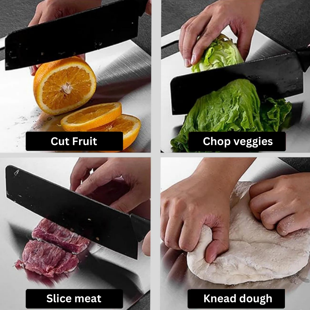 Medical-Grade Titanium Cutting Board - Safe Non-Porous Surface