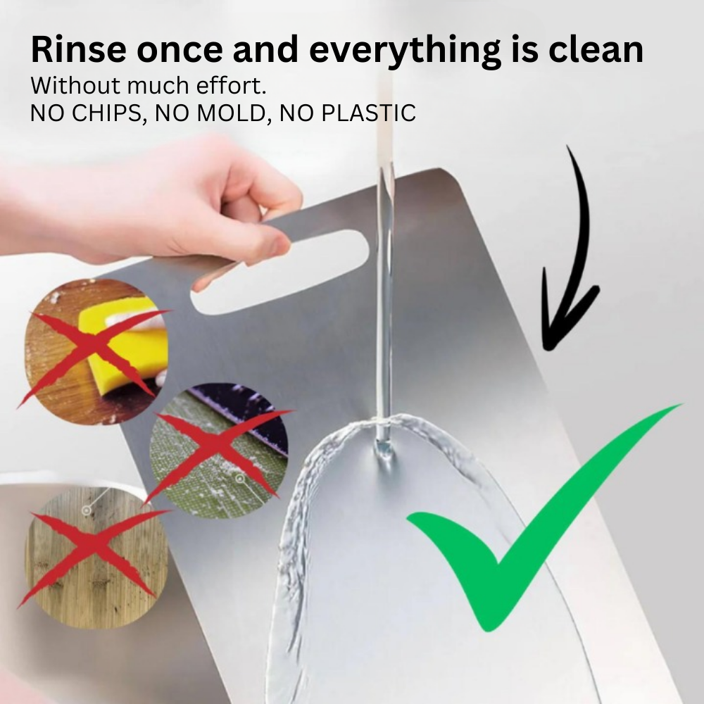 Medical-Grade Titanium Cutting Board - Safe Non-Porous Surface