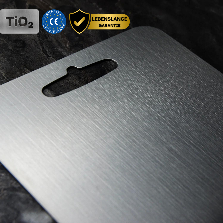 Medical-Grade Titanium Cutting Board - Safe Non-Porous Surface