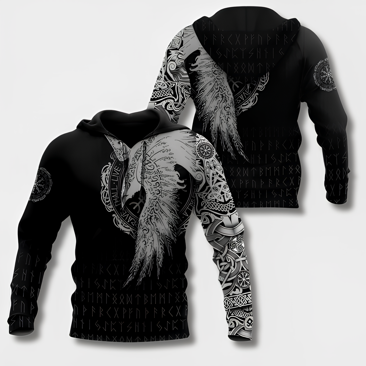 Men Hoodie Viking Design