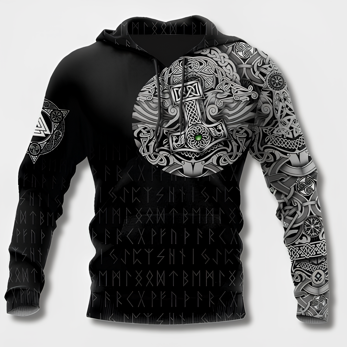Men Hoodie Viking Design
