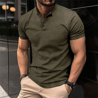 Men's Casual Button-Down Polo Shirt