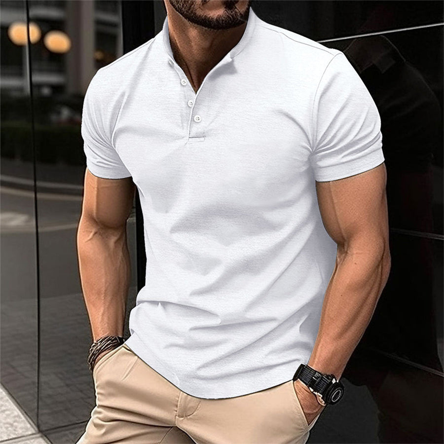 Men's Casual Button-Down Polo Shirt