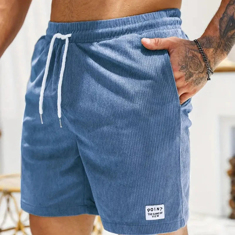 Men's Casual Corduroy Shorts - Drawstring, Loose Fit