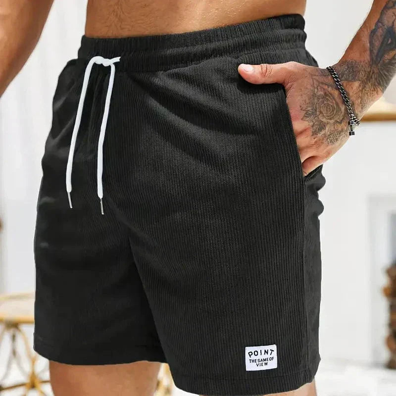 Men's Casual Corduroy Shorts - Drawstring, Loose Fit