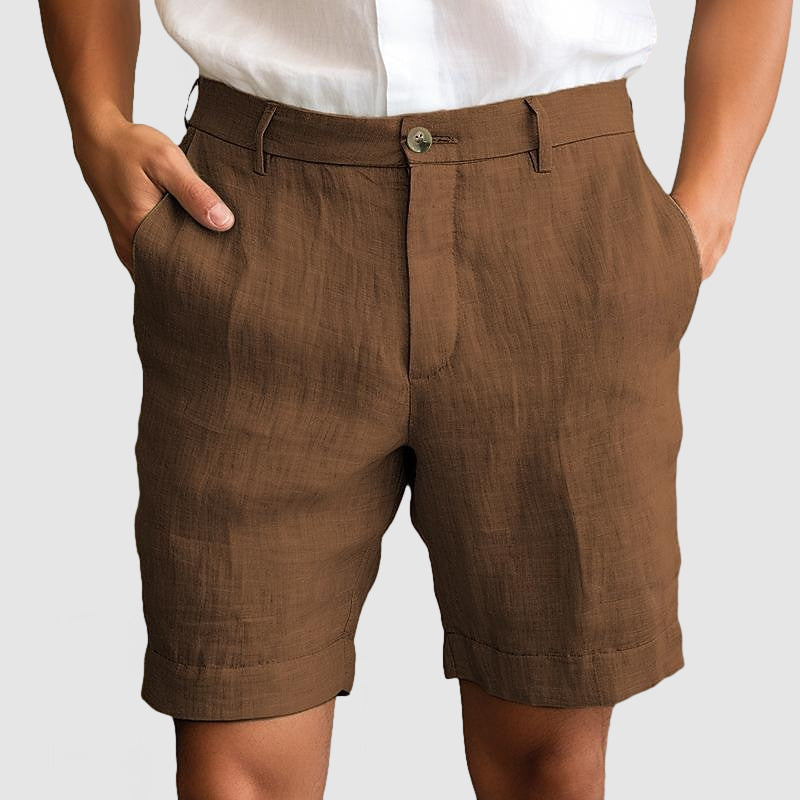 Men's Cuffed Flat Front Dress Shorts