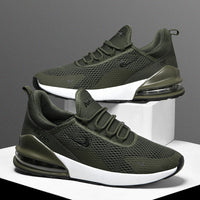 Men's Lightweight Sneakers with Visible Air Cushioning and Sporty Outsole