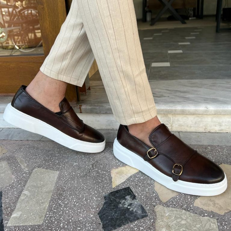 Men's Monk Strap Slip-On Loafers