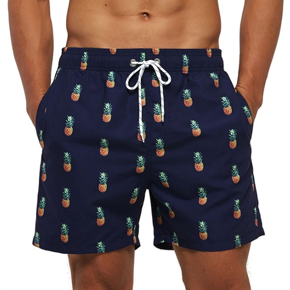 Men’s Quick-Dry Swim Shorts with Adjustable Drawstring Waist