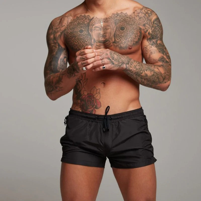 Men's Swim Shorts with Zipper Pockets