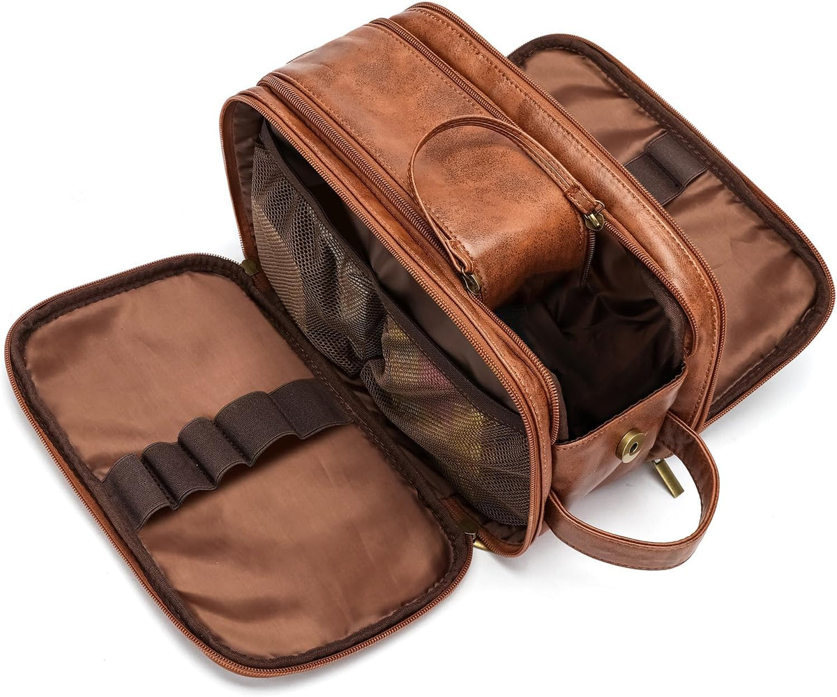 Men's Waterproof Toiletry Bag with Double Zippers
