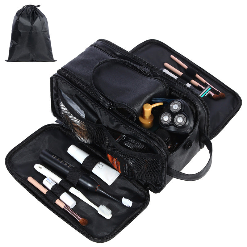 Men's Waterproof Toiletry Bag with Double Zippers