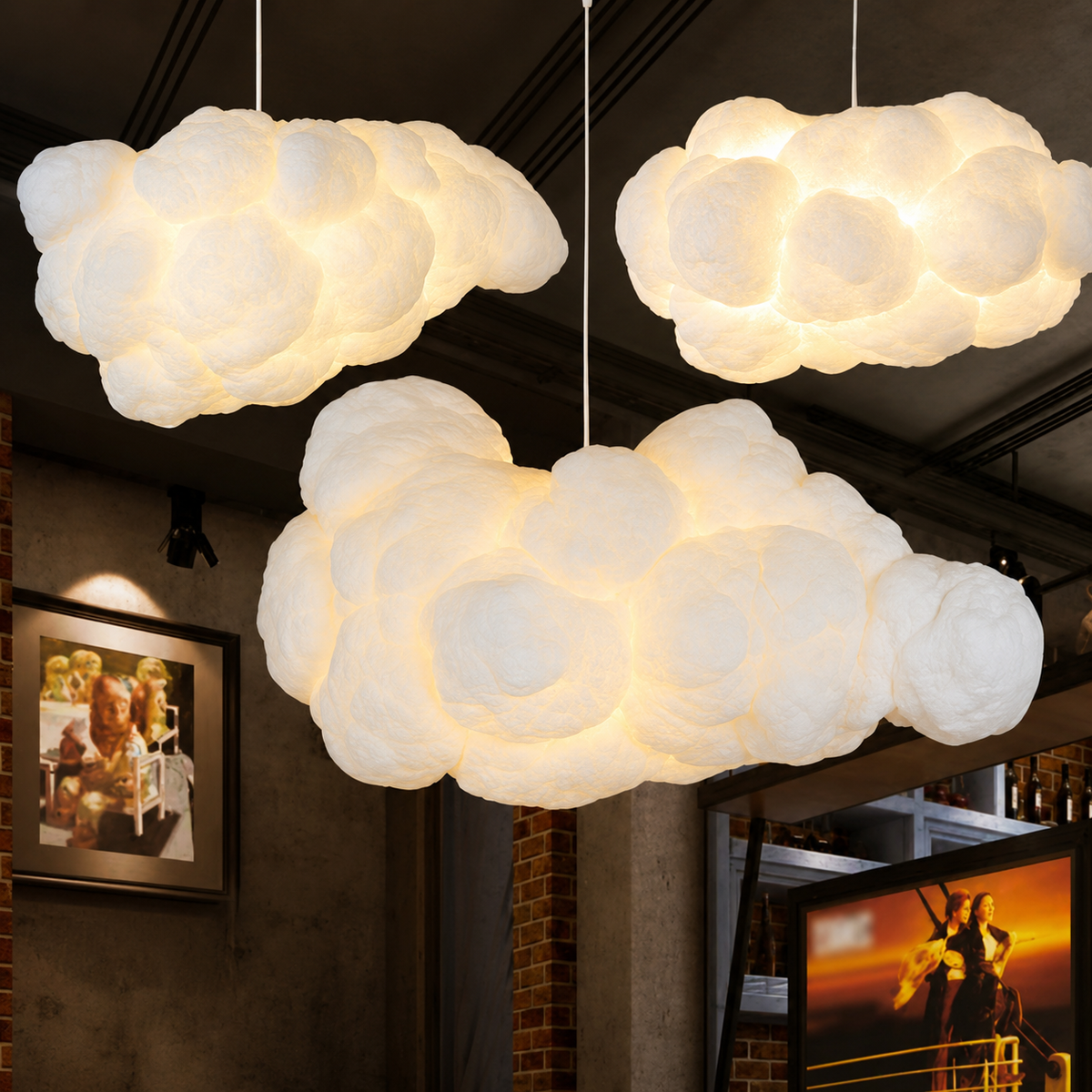 Modern White Cloud Pendant Ceiling Light Chandelier
