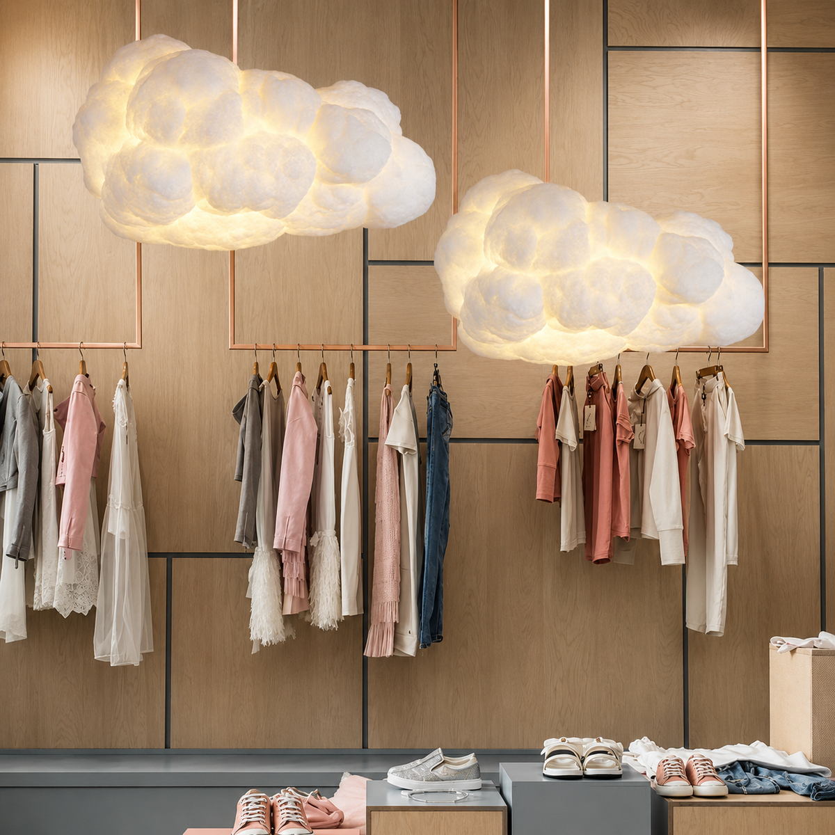 Modern White Cloud Pendant Ceiling Light Chandelier