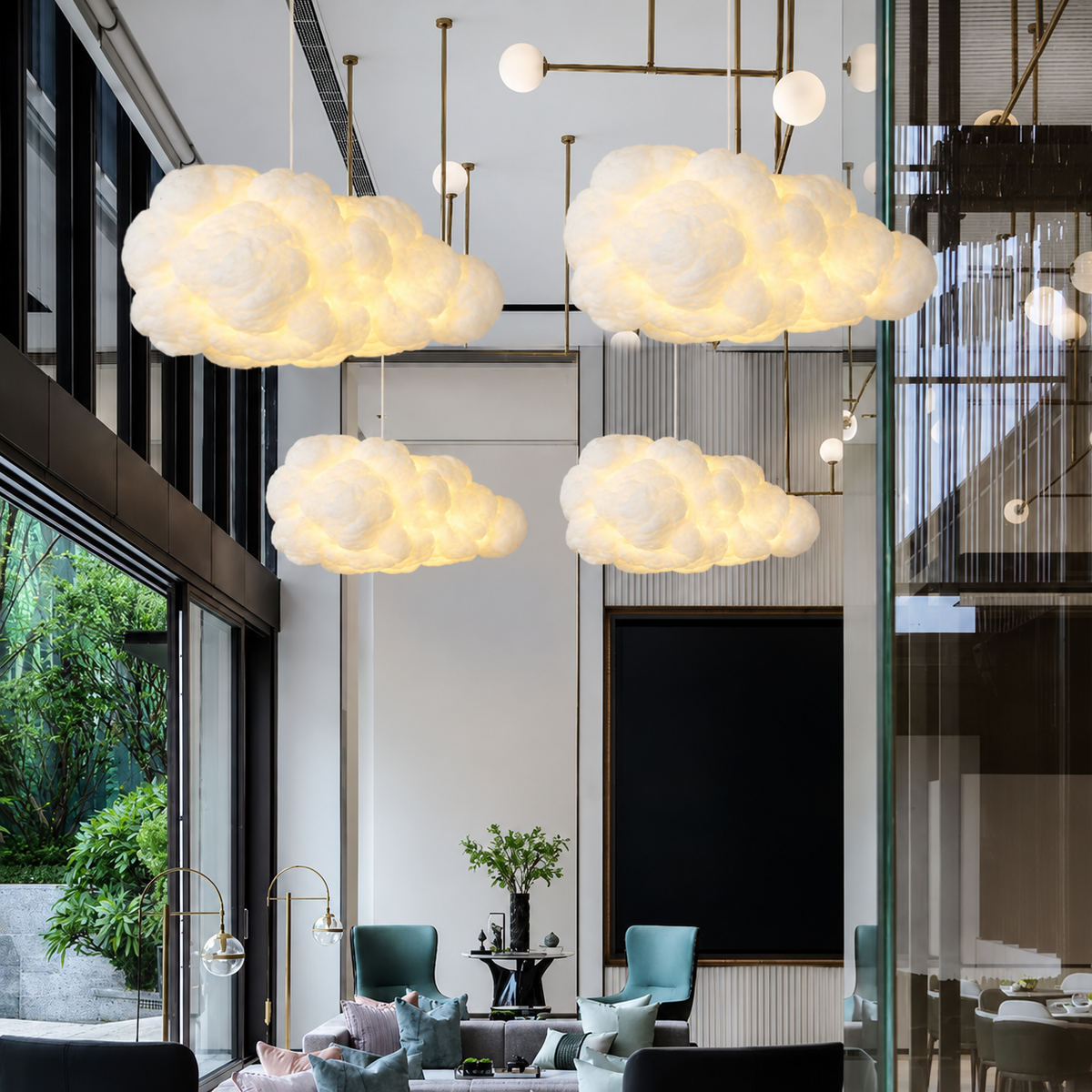 Modern White Cloud Pendant Ceiling Light Chandelier