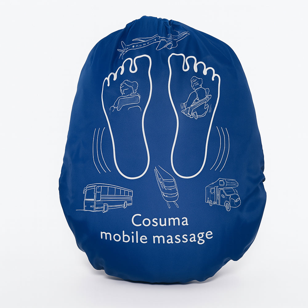 Neck pillow with built-in massage - perfect for car trips, flights, etc.