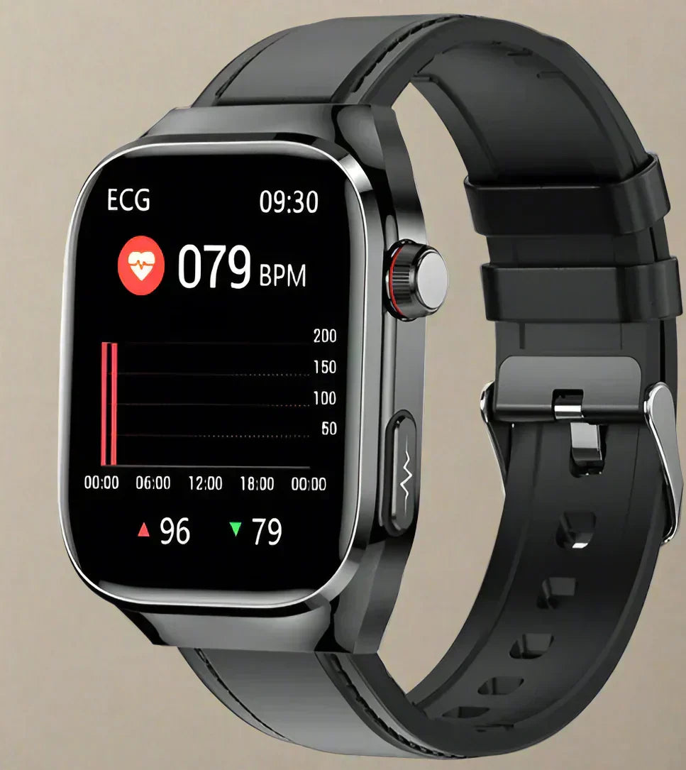 NexaPulse Blood Sugar Watch, ECG, Uric Acid, Bluetooth