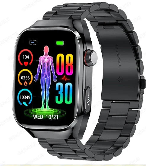 NexaPulse Blood Sugar Watch, ECG, Uric Acid, Bluetooth
