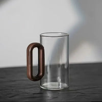 Nordic Walnut Glass Mug