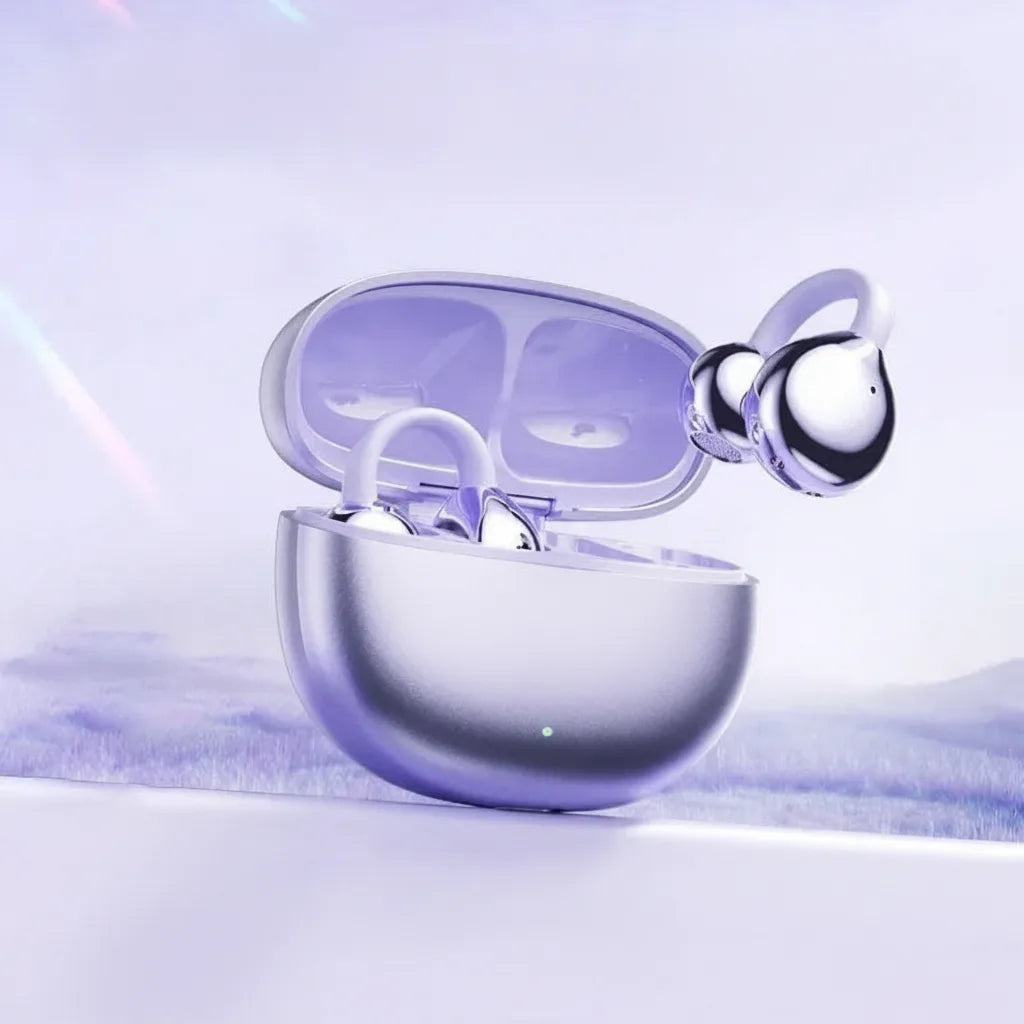 Open-Ear Bluetooth Earbuds with AI Noise Cancellation