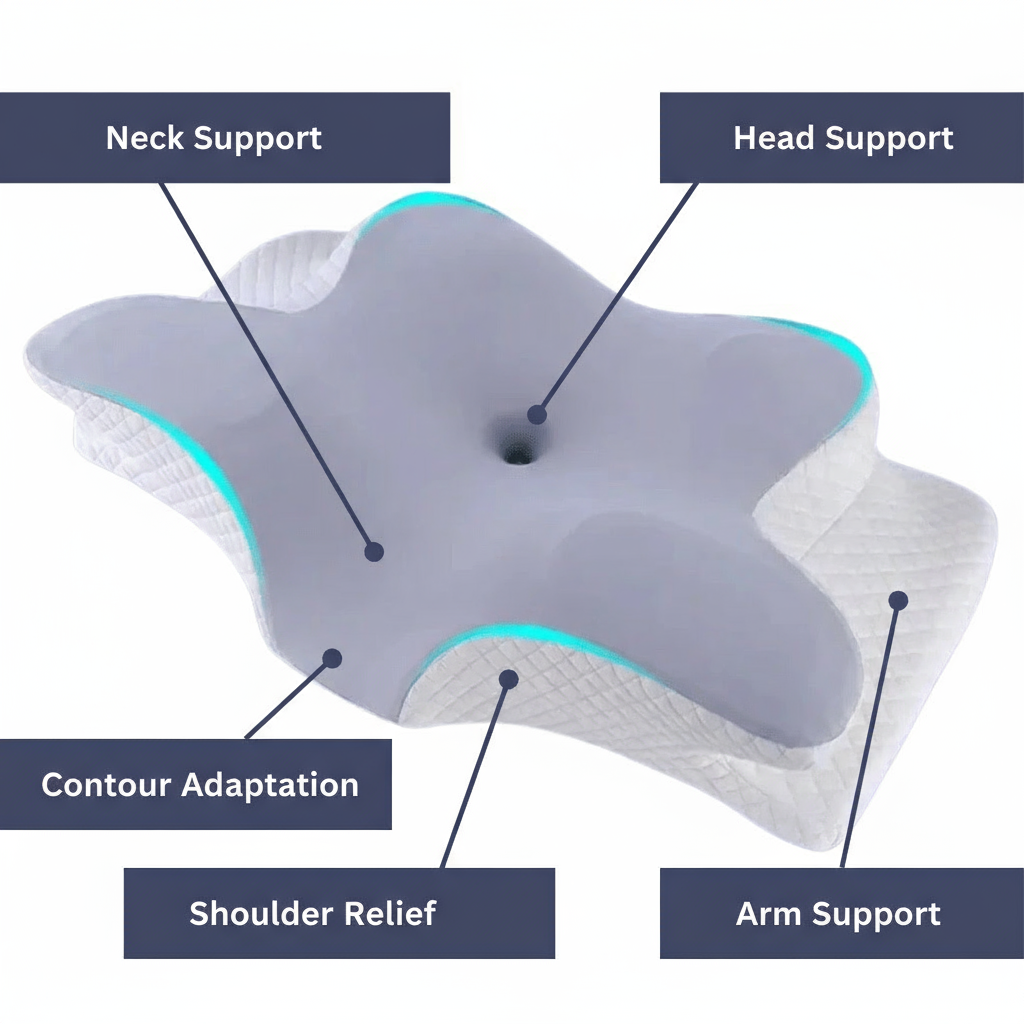 Orthopedic Memory Foam Pillow for Neck and Shoulder Pain Relief