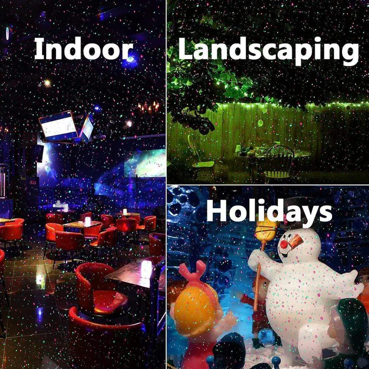 Outdoor Christmas Projector with Moving Patterns, Weatherproof, Coverage up to 280 m²
