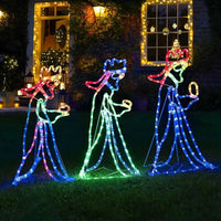 Outdoor Light-Up Three Wise Men Silhouette Motif