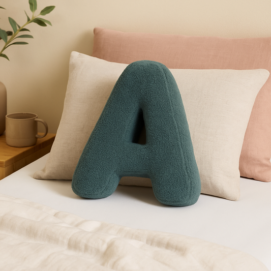 Personalized Letter Throw Pillow for Sofa