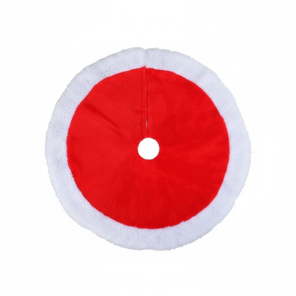 Plush Faux Fur Tabletop Christmas Tree Skirt