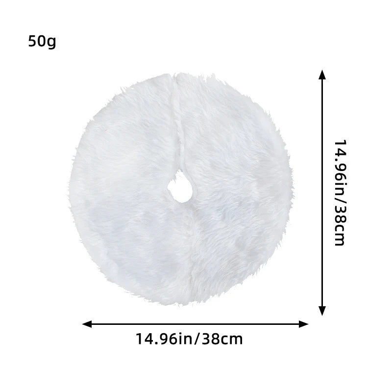 Plush Faux Fur Tabletop Christmas Tree Skirt