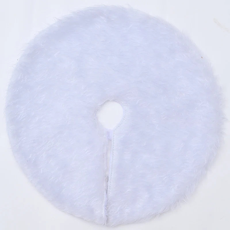 Plush Faux Fur Tabletop Christmas Tree Skirt