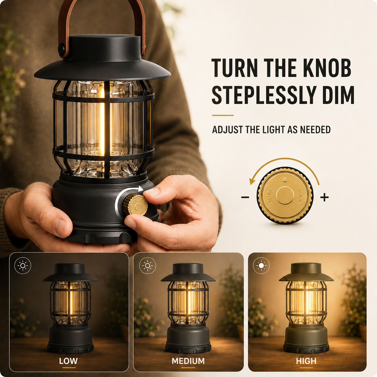 Portable 360-Degree LED Camping Lantern