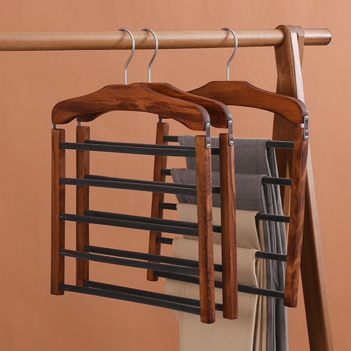 Premium Walnut Wood Multi-Bar Hanger