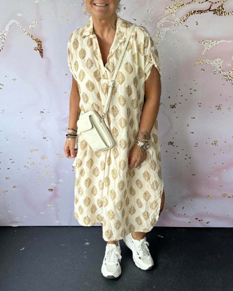 Printed Shirt Dress - Comfortable Loose Fit
