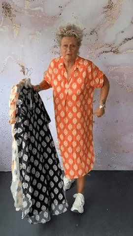 Printed Shirt Dress - Comfortable Loose Fit