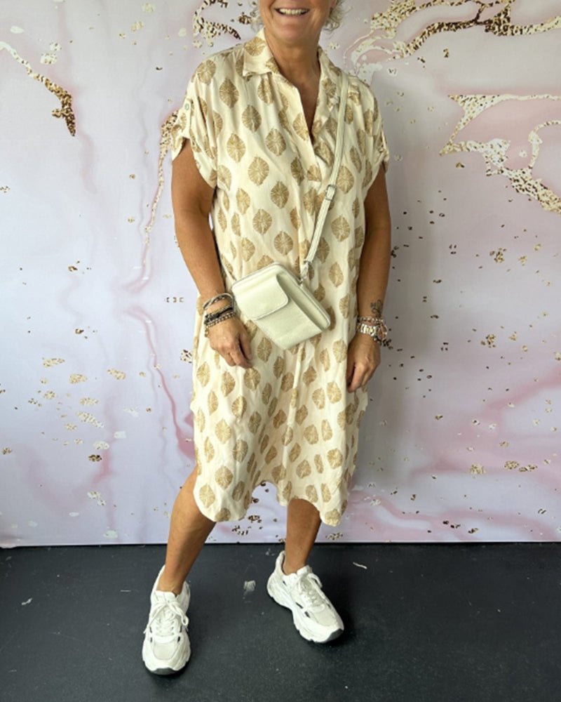 Printed Shirt Dress - Comfortable Loose Fit