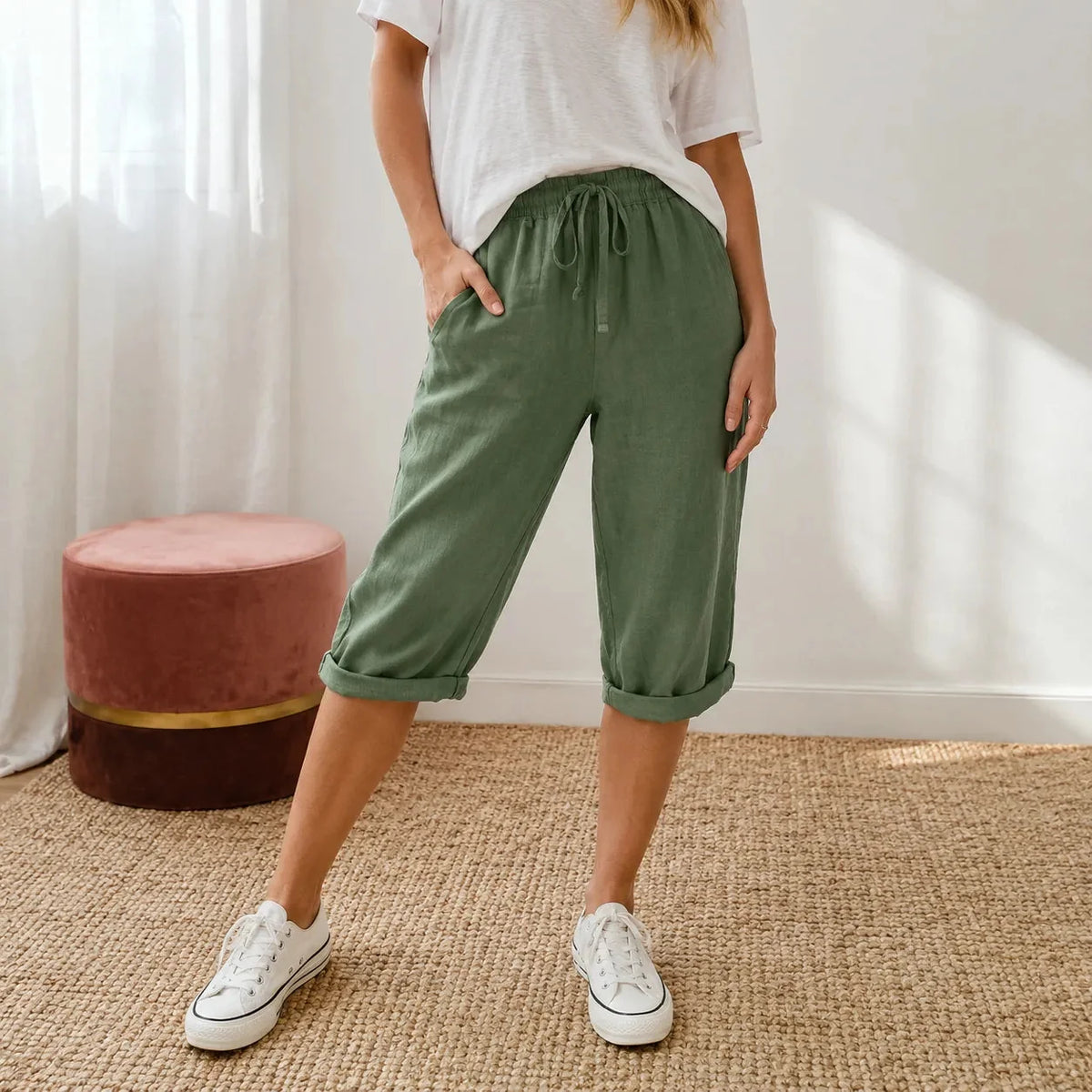 Pull-on -look capri pants