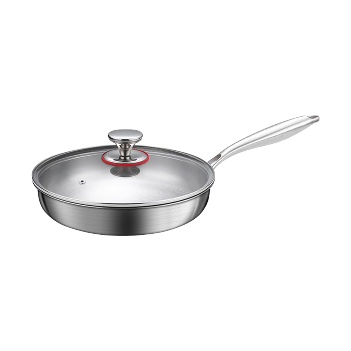 Pure Titanium Frying Pan with Hammered Texture – Naturally Non-Stick, Uncoated, Induction Compatible