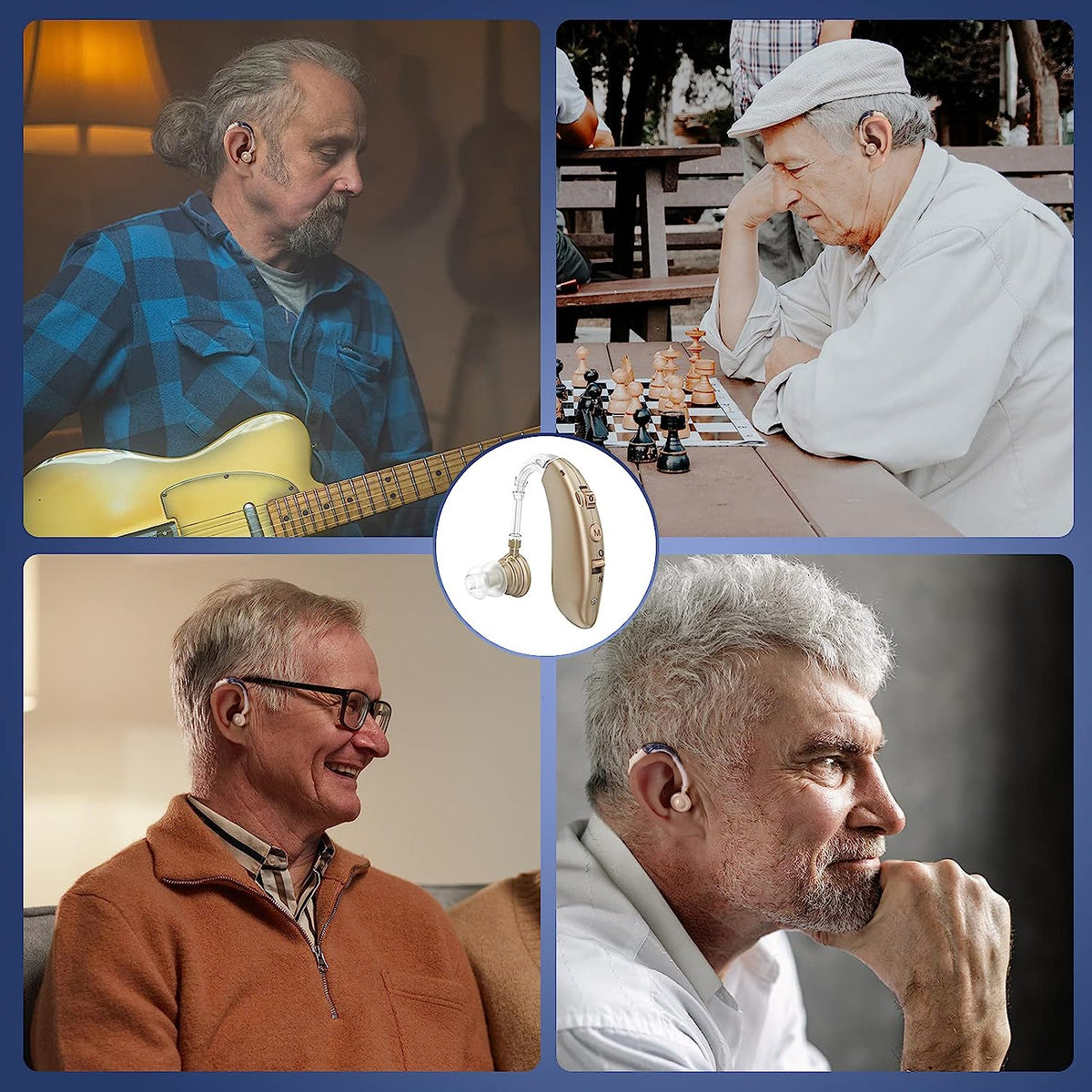 Rechargeable Digital Hearing Aids Behind the Ear BTE with Noise Reduction