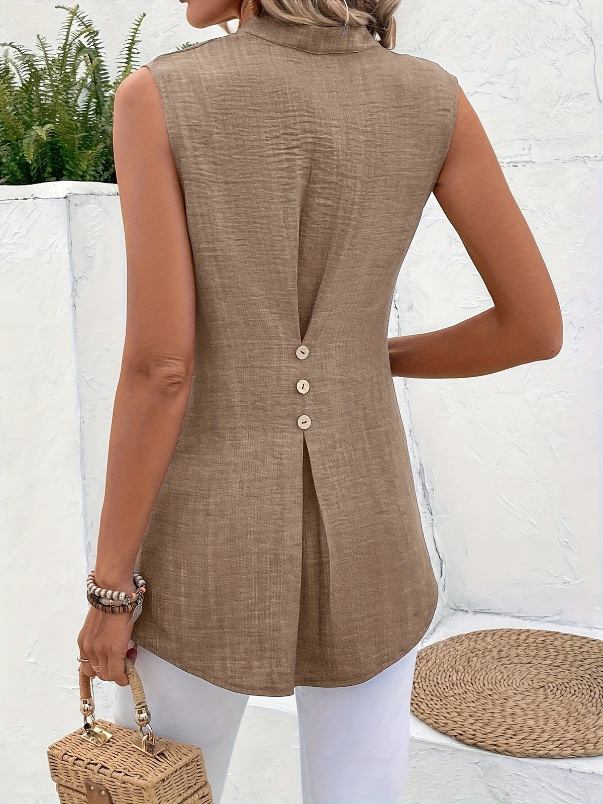 Relaxed Sleeveless Blouse