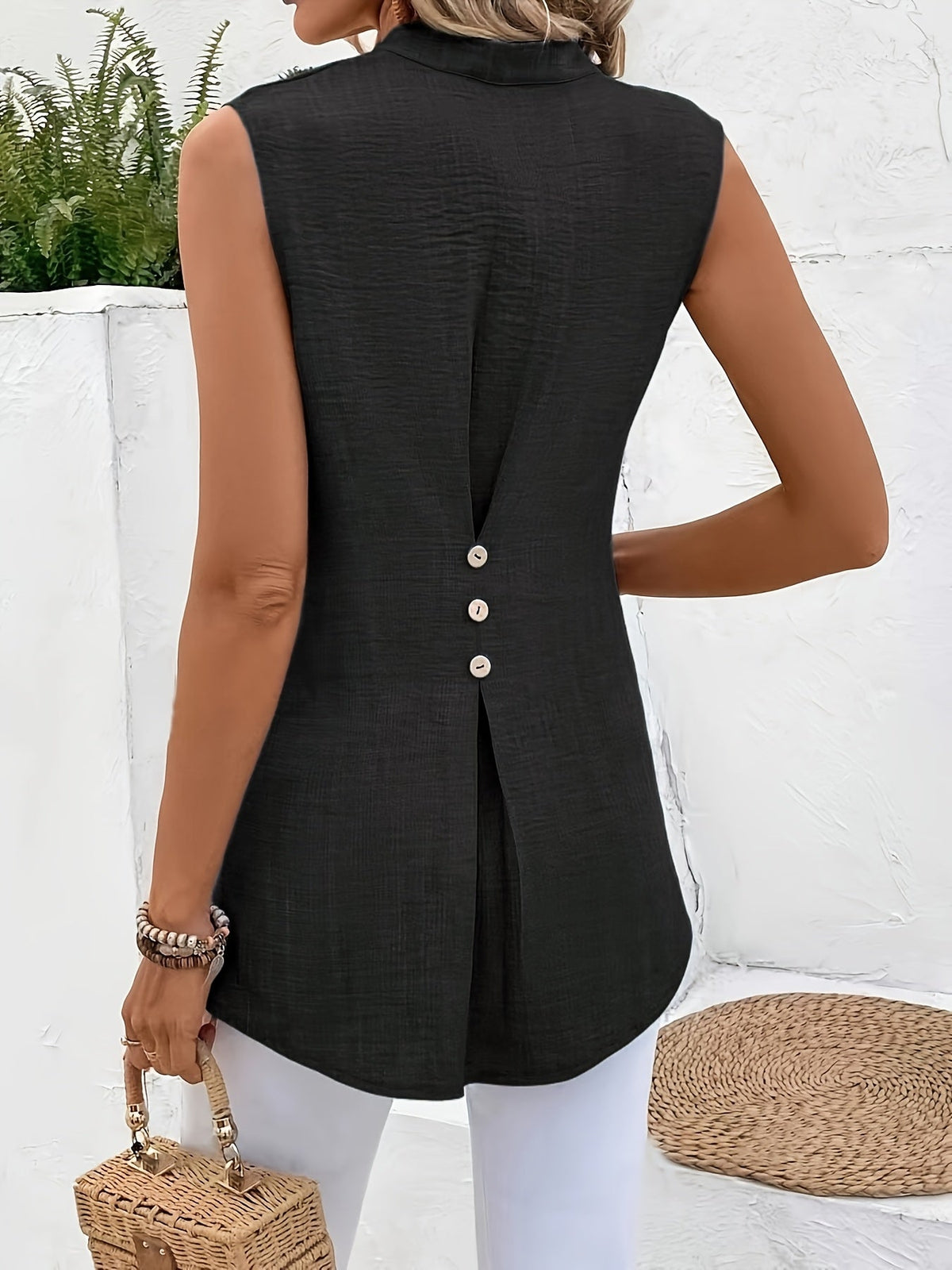 Relaxed Sleeveless Blouse