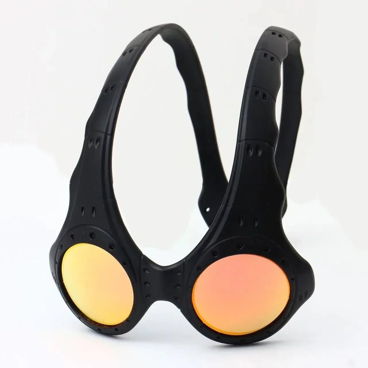 Retro Oversized Round Lens Metal Frame Sunglasses for Outdoor Cycling