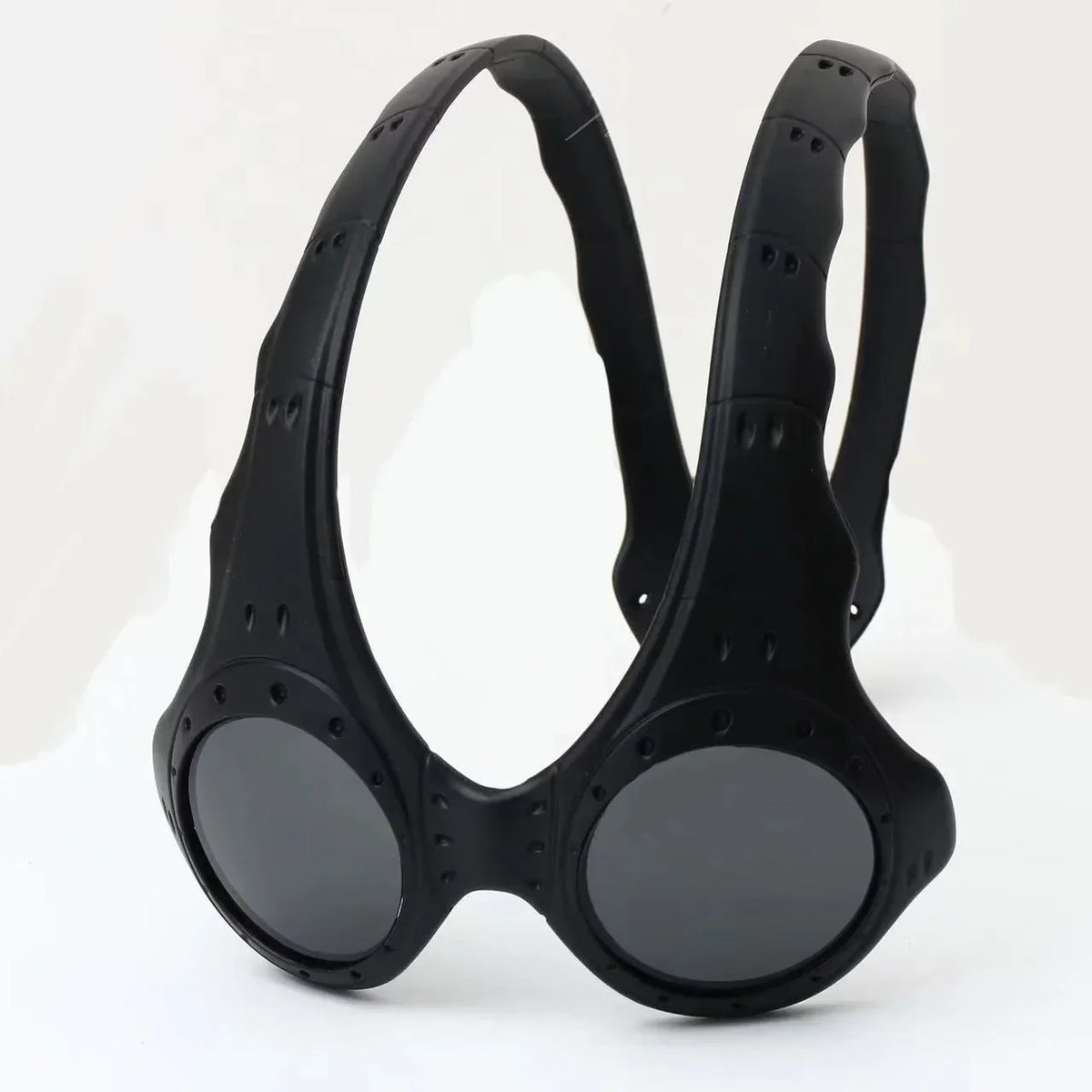 Retro Oversized Round Lens Metal Frame Sunglasses for Outdoor Cycling