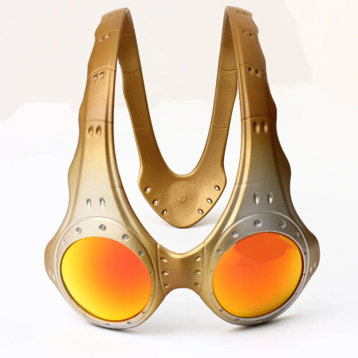 Retro Oversized Round Lens Metal Frame Sunglasses for Outdoor Cycling